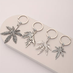 Maple Leaf Charm Keychain 4pcs Set Luggage Bag Accessories