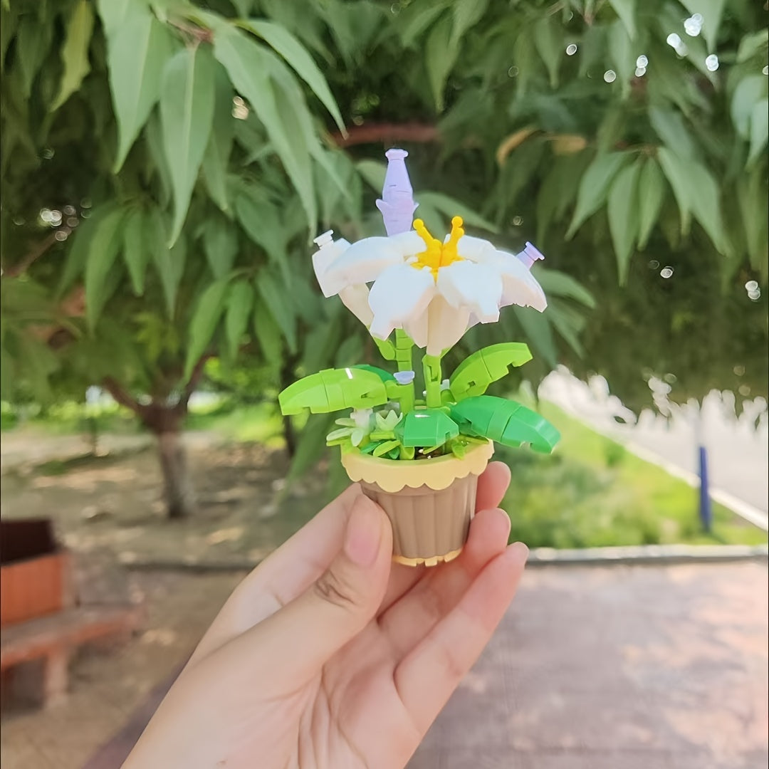 Micro Particle DIY Puzzle Toy Flower Potted Decoration Gift