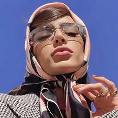 Rimless Rectangle Y2K Sunglasses for Women