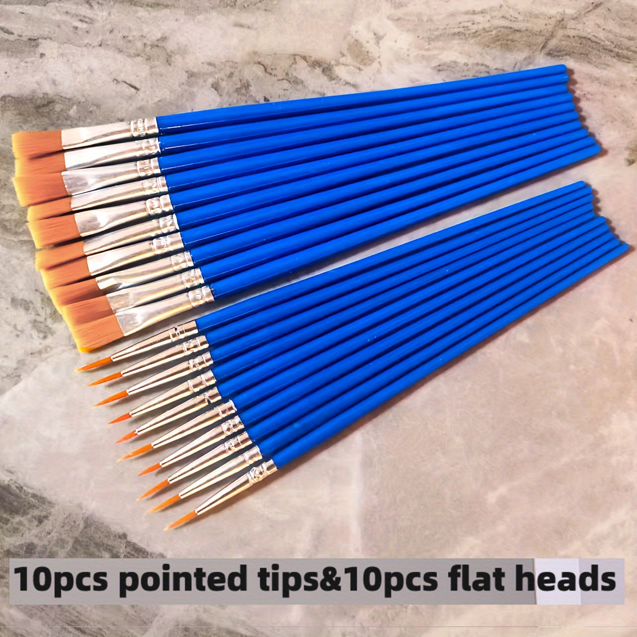 DIY Painting Brushes Pointed Flat Tips Gouache Acrylic Painting