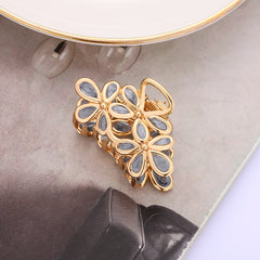 Metal Flower Hair Claw Clips for Thin Hair Styling