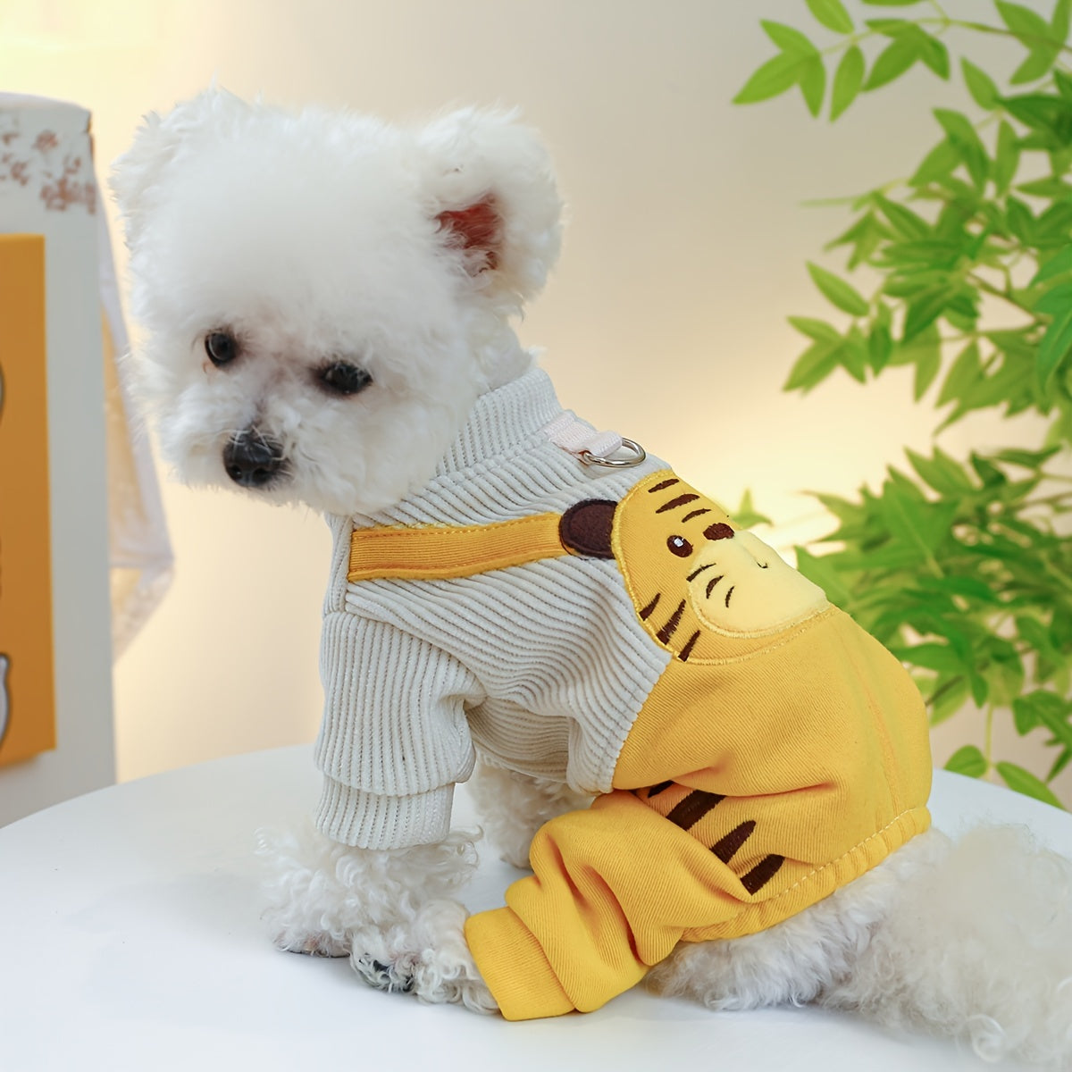 Corduroy Jumpsuit for Small Dogs Puppy Overalls Classic Outfit