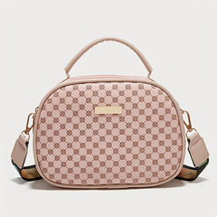 Polka Dot Handbag Small Crossbody Bag Double Zipper Purse