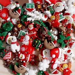 Christmas Assorted Craft Resin Pendants Ornaments for DIY Craft Making