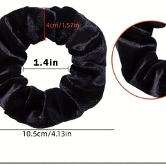 12pcs Velvet Scrunchies Hair Tie Elastic Ponytail Holder Hair Ring