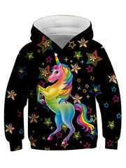 Boys Cartoon Animal Graphic Hoodie 3D Printed Hooded Top