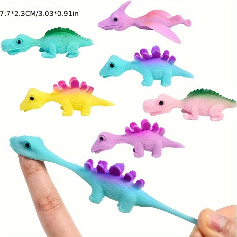 Slingshot Dinosaur Finger Toys Mini Rubber Dinosaur Finger Slingshot Toys