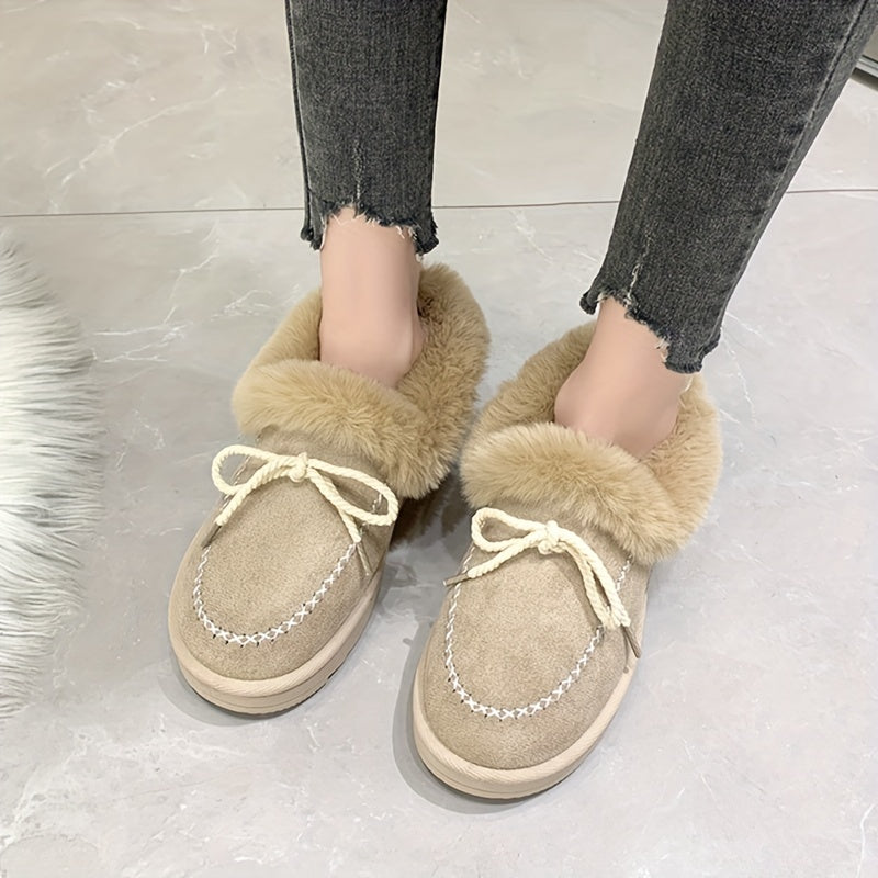 Women's Non-slip Winter Snow Shoes Fleece Ankle Boots