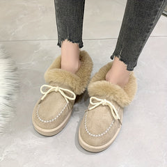 Women's Non-slip Winter Snow Shoes Fleece Ankle Boots