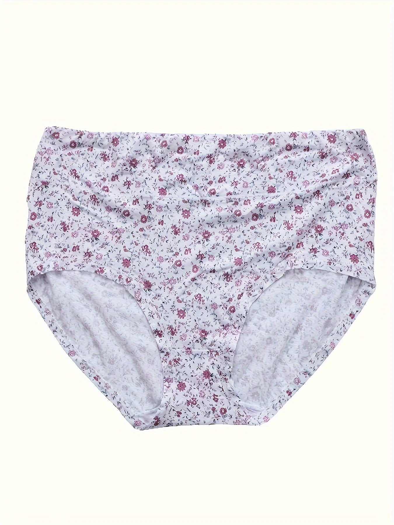 4 Pack Women's Plus Size Panties Set High Rise Soft Full Briefs