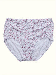 4 Pack Women's Plus Size Panties Set High Rise Soft Full Briefs