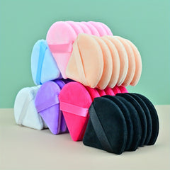 6pcs Powder Puff for Face Makeup Soft Triangle Puffs with Strap