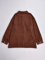  Corduroy Button Up Blouse