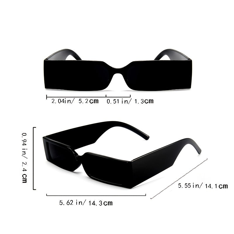 90s Vintage Oversized Rectangle Sunglasses UV400 Protection