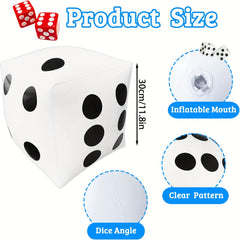 1pc 29.97 Cm Jumbo Inflatable Dice for Indoor Outdoor Board Game Pool Party