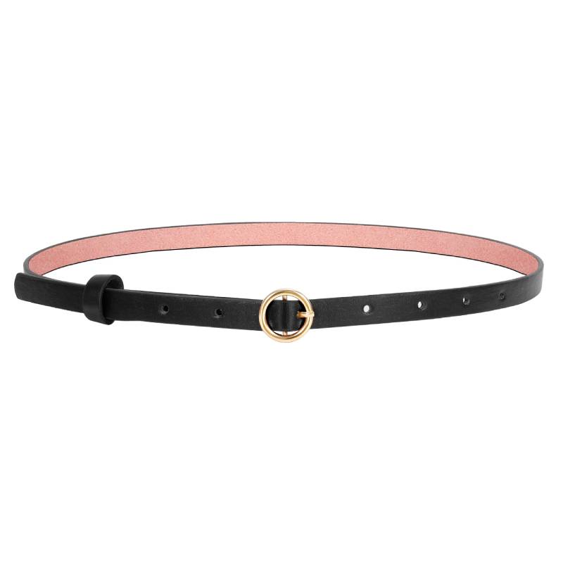 Women's O Ring Buckle Belt for Jeans Casual Formal PU Leather Belt