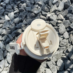 Cartoon Graffiti Insulated Travel Mug 530ml with Straw & Lid