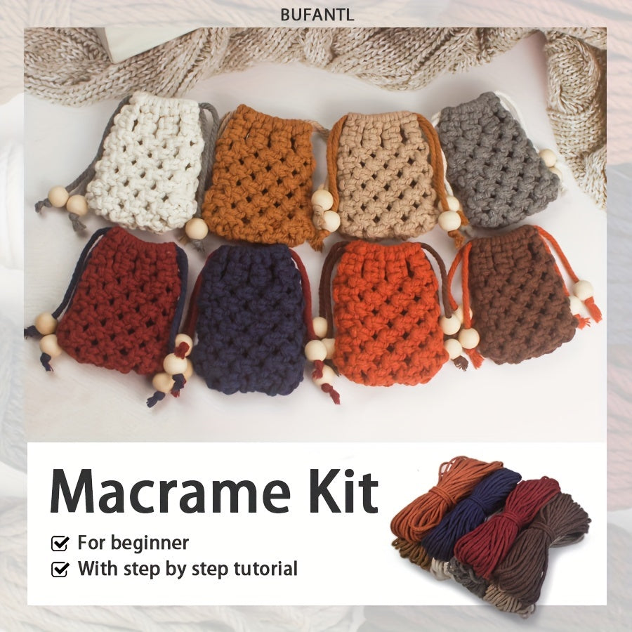 Macrame Kit for Beginners DIY Earphone Case with Tutorial