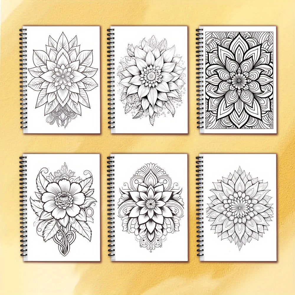 Spiral Bound Coloring Book for Teens and Adults 30 Unique Patterns