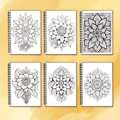 Spiral Bound Coloring Book for Teens and Adults 30 Unique Patterns