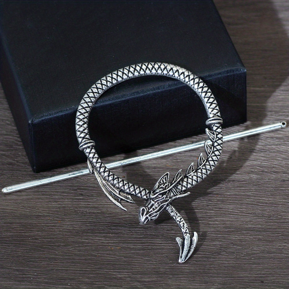 Vintage Witch Pagan Hairpin Dragon Crescent Moon Hairpin Magic Occult Hair Stick