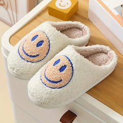 Happy Face Cozy Slippers For Girls Anti-Skid Indoor Shoes