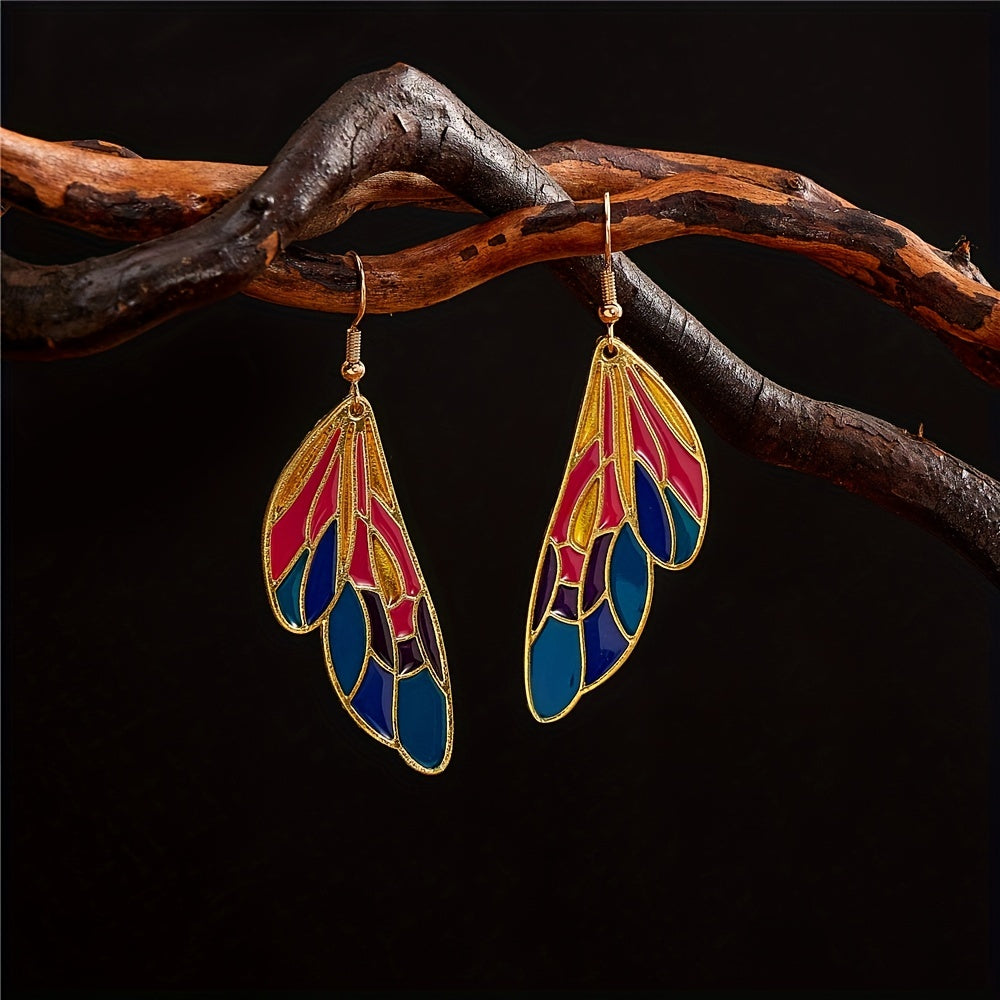 Men's Vintage Butterfly Wings Dangle Earrings