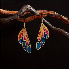 Men's Vintage Butterfly Wings Dangle Earrings