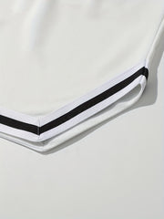 Men's Streetwear Letter Drawstring Shorts for Workout Fitness Summer