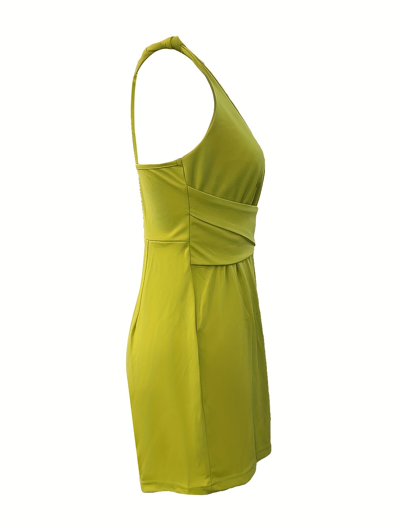 Surplice Neck Knot Strap Romper Casual Jumpsuit