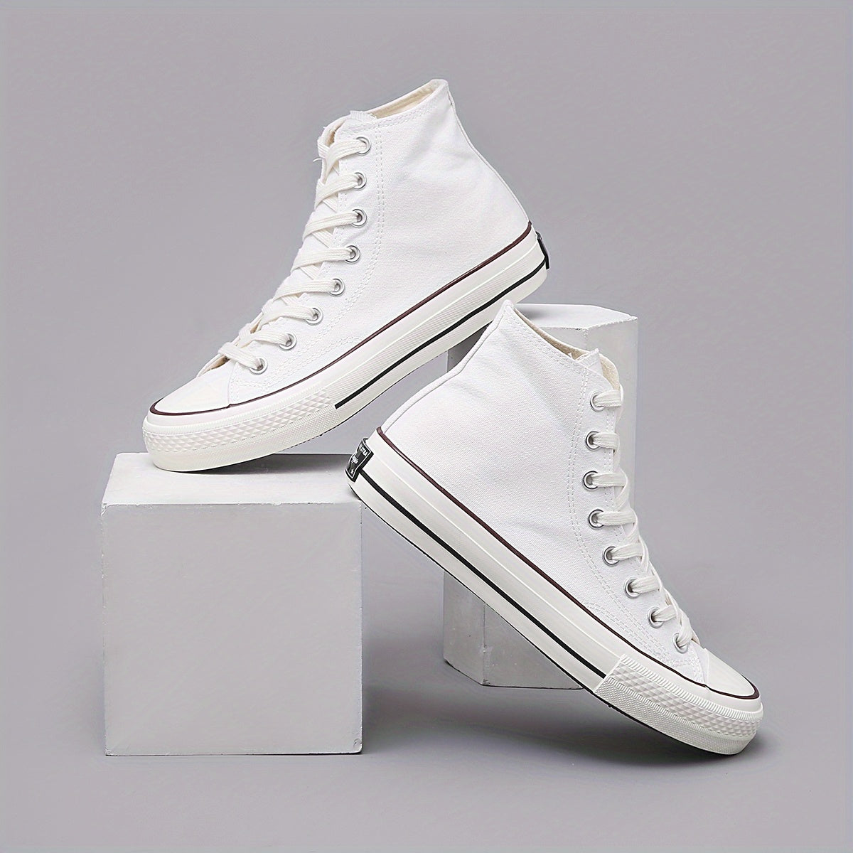 Men's High Top Canvas Shoes Lightweight Casual Sneakers