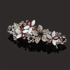 Rhinestone Flower Hair Clip French Barrette Hair Accessories