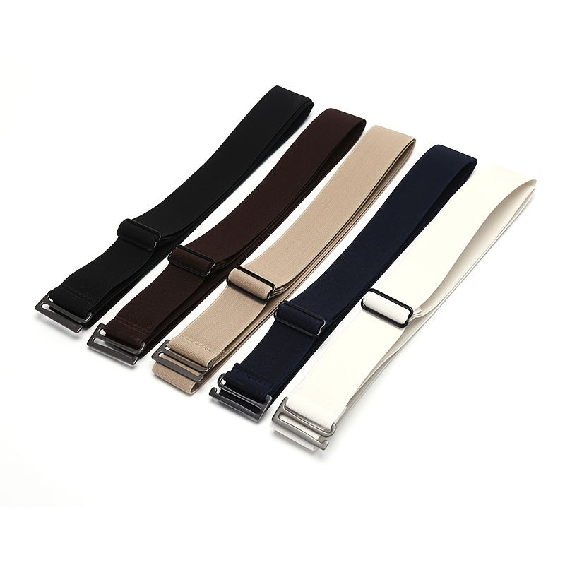 Invisible Belt Elastic Band Adjustable Women Waist Flat Buckle Dresses Waistband