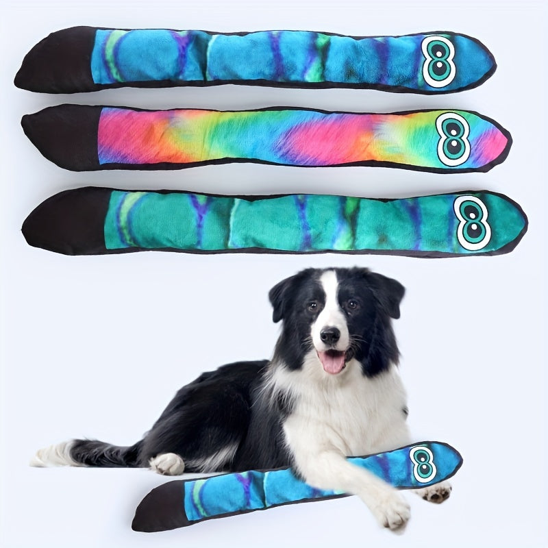 Big Eye Snake Chew Toy for Dogs, Interactive Teeth Grinding & Squeaking Fun