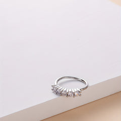 Copper Hoop Nose Ring with Zircon Inlay