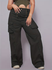  Y2K Cargo Pants - High Rise Loose Cargo Pants