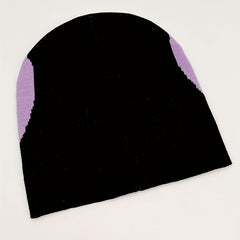 Red Heart Jacquard Beanie Warm Knit Hat Elastic Knitted Skull Cap