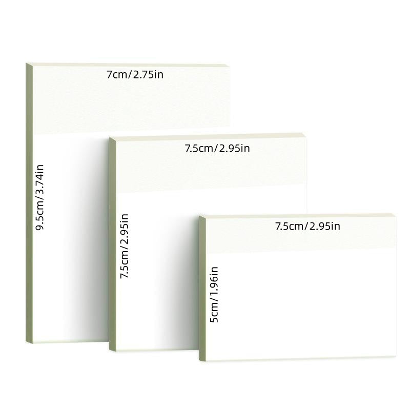 150 300 Sheets Transparent Sticky Notes 3 Sizes School Office Supplies