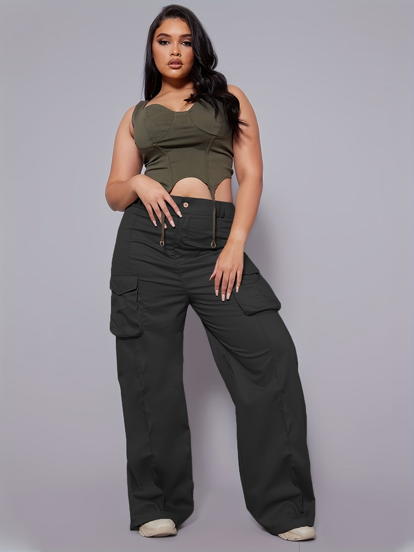  Y2K Cargo Pants - High Rise Loose Cargo Pants