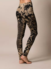  Retro Leggings Women's Plus Tie Dye Elastic High Rise Leggings