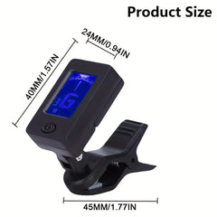 Clip On Digital Electronic Guitar Tuner Bass Ukulele Violin Mandolin Banjo