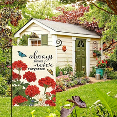 Always Loved Never Forgotten Memorial Garden Flag