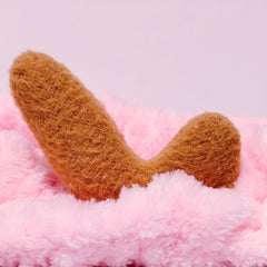 Cartoon Antlers Ear Headband Elastic Makeup Headband Plush Hair Band