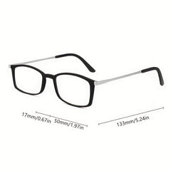 Rectangle HD Reading Glasses with Case