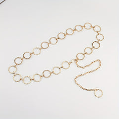 Round Hollow Waist Chain Metal Chain Belt Kpop Decoration Body Chain