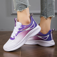 Women's Gradient Running Shoes Non Slip Sneakers Breathable