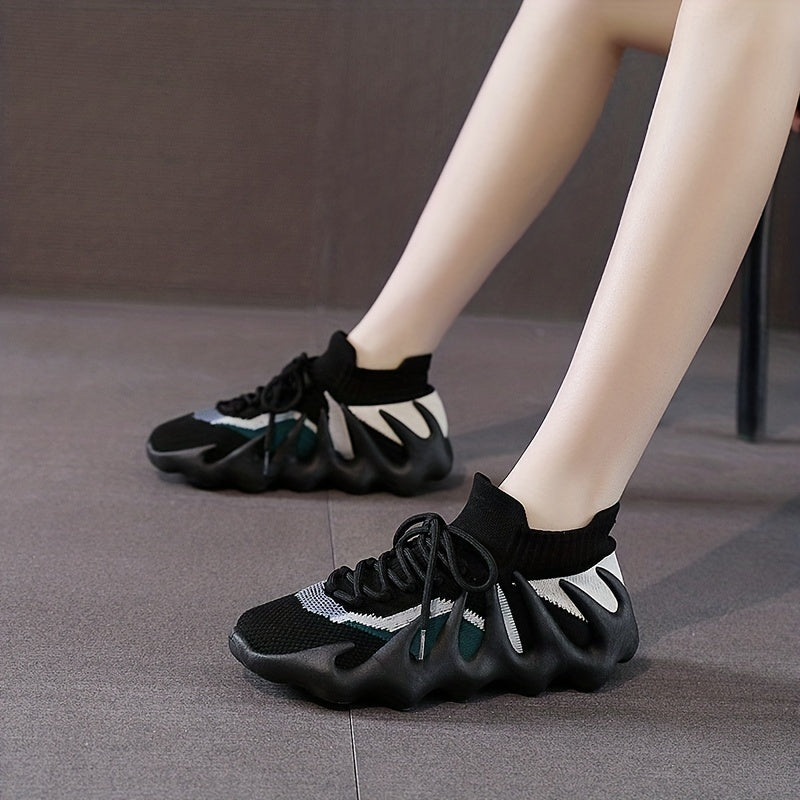 Octopus Sole Women's Walking Shoes Lightweight Lace Up Sneakers