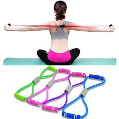 8 Shaped Resistance Bands for Home Workout and Physical Therapy