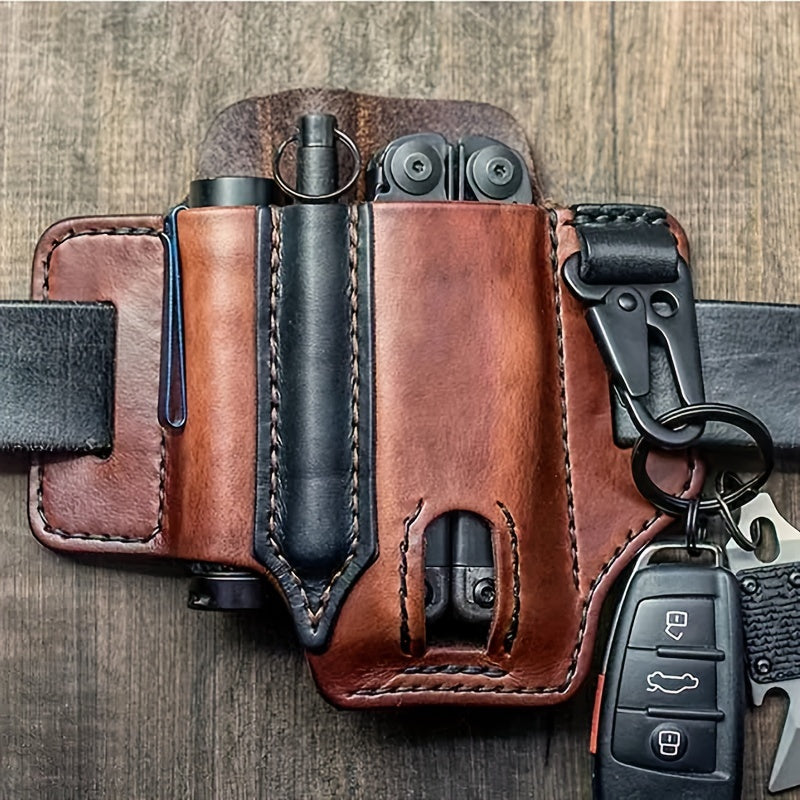 Tactical Tool Leather Bag for Outdoor Survival Camping