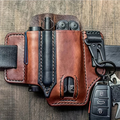 Tactical Tool Leather Bag for Outdoor Survival Camping